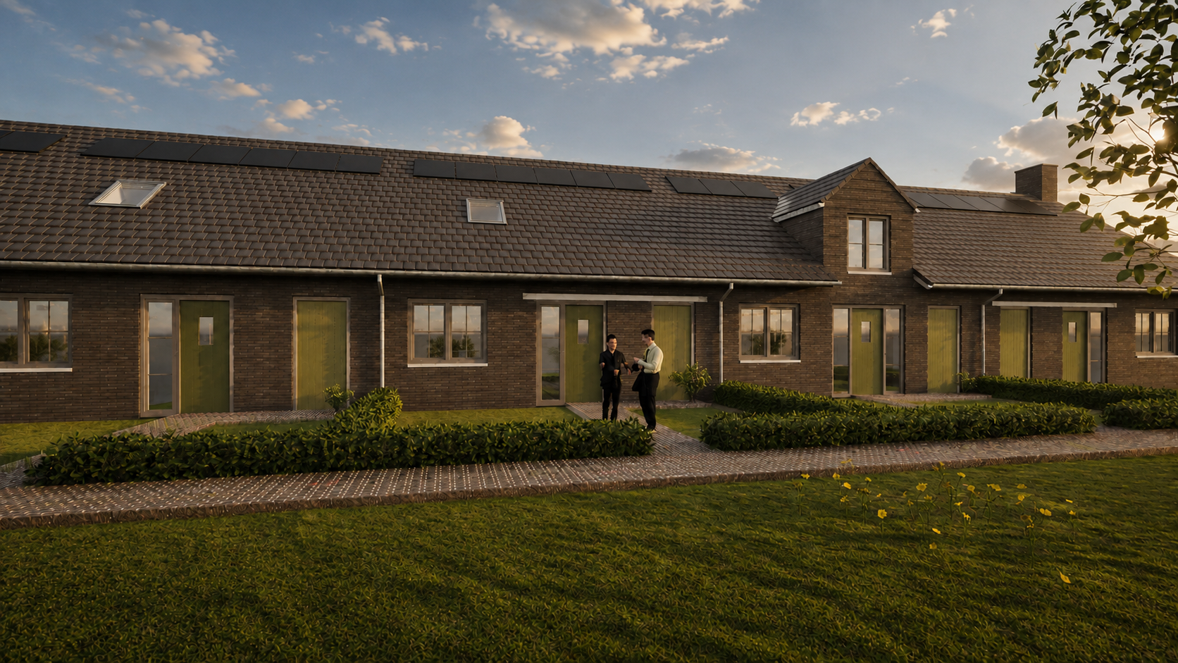 Rij tussenwoningen Molenaarserf